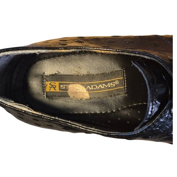 Stacy Adams Men\'s Oxfords Size 10 Ostrich Alligator Genuine Leather Black